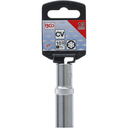 BGS Steckschlüssel-Einsatz Super Lock, tief | Antrieb Innenvierkant 10 mm (3/8"") | SW 13 mm
