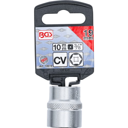BGS Steckschlüssel-Einsatz Sechskant | Antrieb Innenvierkant 10 mm (3/8"") | SW 19 mm