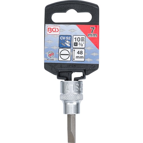 BGS Bit-Einsatz | Antrieb Innenvierkant 10 mm (3/8"") | Schlitz 7 mm