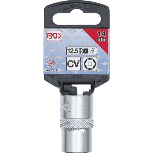 BGS Steckschlüssel-Einsatz Sechskant | Antrieb Innenvierkant 12,5 mm (1/2"") | SW 14 mm