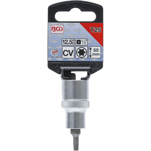 BGS Bit-Einsatz | Antrieb Innenvierkant 12,5 mm (1/2"") | T-Profil (für Torx) T25