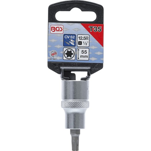 BGS Bit-Einsatz | Länge 55 mm | Antrieb Innenvierkant 12,5 mm (1/2"") | T-Profil (für Torx) T35