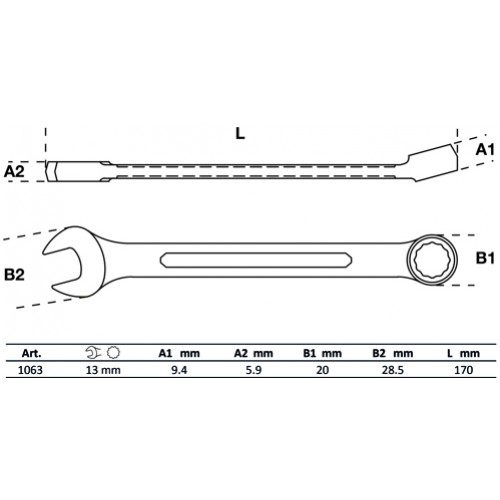 BGS Maul-Ringschlüssel | SW 13 mm