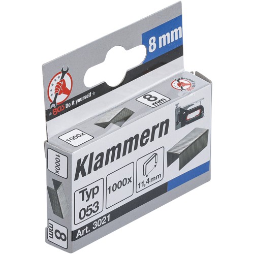 BGS Klammern | Typ 53 | 8 x 11,4 mm | 1000 Stück