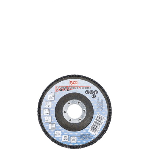 BGS Fächer-Schleif-Scheibe | Ø 115 mm | K 80