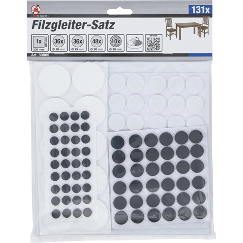 BGS Filzgleiter-Satz | selbstklebend | 131-tlg.