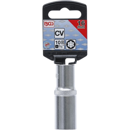 BGS Steckschlüssel-Einsatz Super Lock, tief | Antrieb Innenvierkant 10 mm (3/8"") | SW 16 mm