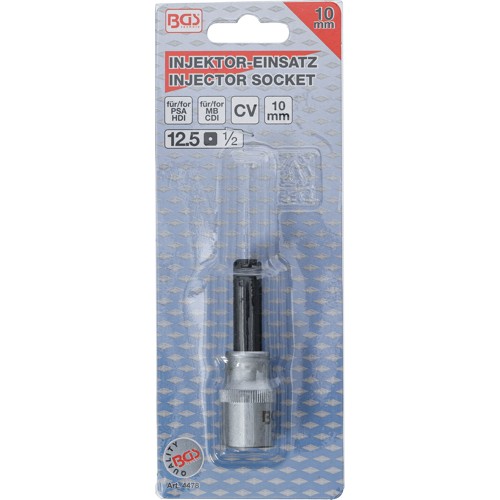 BGS Injektor-Einsatz | Antrieb Innenvierkant 12,5 mm (1/2"") | Abtrieb Innensechskant 10 mm