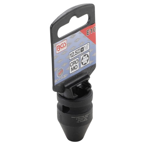 BGS Kraft-Steckschlüssel-Einsatz E-Profil | Antrieb Innenvierkant 12,5 mm (1/2"") | SW E10