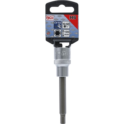 BGS Bit-Einsatz | Länge 100 mm | Antrieb Innenvierkant 12,5 mm (1/2"") | Innensechskant 6 mm