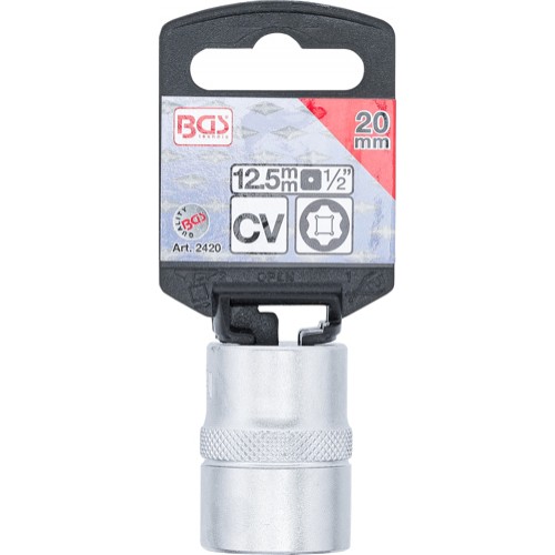 BGS Steckschlüssel-Einsatz Super Lock | Antrieb Innenvierkant 12,5 mm (1/2"") | SW 20 mm