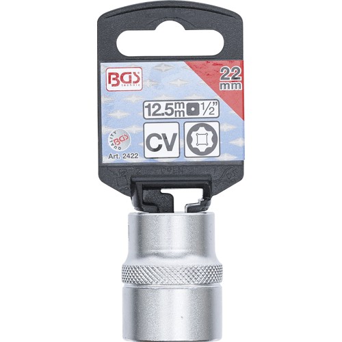 BGS Steckschlüssel-Einsatz Super Lock | Antrieb Innenvierkant 12,5 mm (1/2"") | SW 22 mm