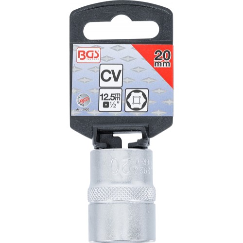 BGS Steckschlüssel-Einsatz Sechskant | Antrieb Innenvierkant 12,5 mm (1/2"") | SW 20 mm