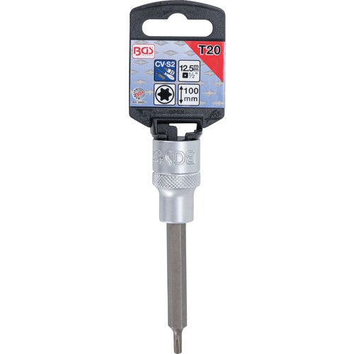 BGS Bit-Einsatz | Länge 100 mm | Antrieb Innenvierkant 12,5 mm (1/2"") | T-Profil (für Torx) T20