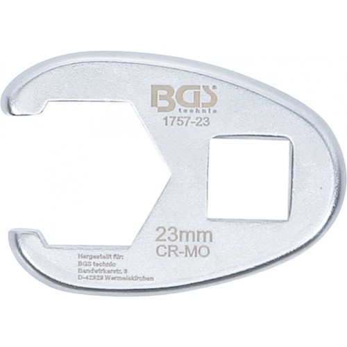 BGS Hahnenfußschlüssel | Antrieb Innenvierkant 12,5 mm (1/2"") | SW 23 mm