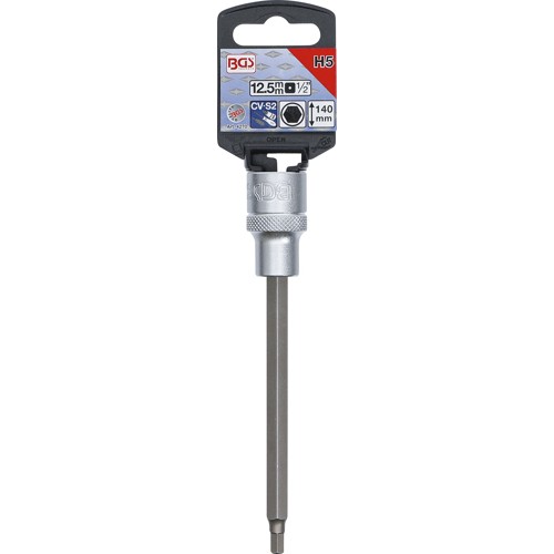 BGS Bit-Einsatz | Länge 140 mm | Antrieb Innenvierkant 12,5 mm (1/2"") | Innensechskant 5 mm