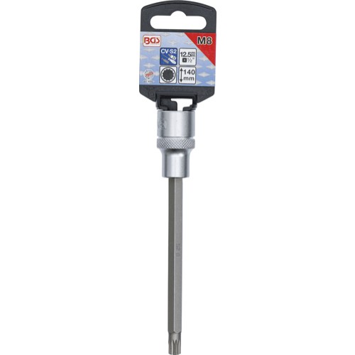 BGS Bit-Einsatz | Länge 140 mm | Antrieb Innenvierkant 12,5 mm (1/2"") | Innenvielzahn (für XZN) M8