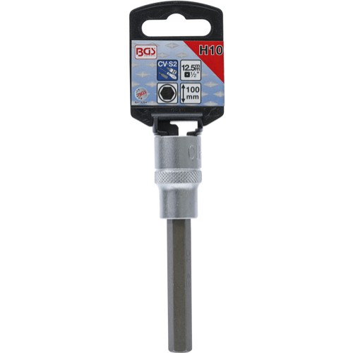 BGS Bit-Einsatz | Länge 100 mm | Antrieb Innenvierkant 12,5 mm (1/2"") | Innensechskant 10 mm