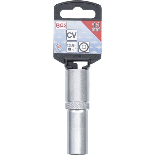 BGS Steckschlüssel-Einsatz Zwölfkant, tief | Antrieb Innenvierkant 12,5 mm (1/2"") | SW 13 mm