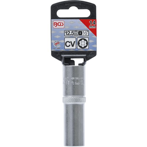 BGS Steckschlüssel-Einsatz Super Lock, tief | Antrieb Innenvierkant 12,5 mm (1/2"") | SW 14 mm