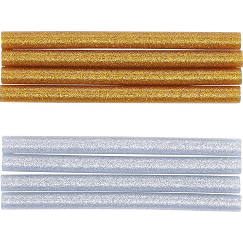 BGS Heißklebe-Patronen | gold-/silber-metallic | Ø 11 mm, 150 mm | 8-tlg.