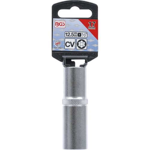 BGS Steckschlüssel-Einsatz Super Lock, tief | Antrieb Innenvierkant 12,5 mm (1/2"") | SW 17 mm