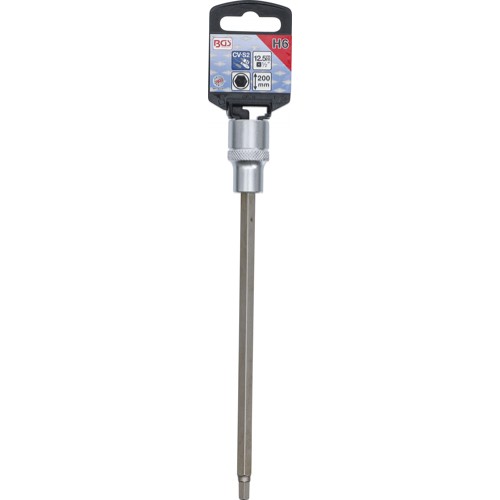BGS Bit-Einsatz | Länge 200 mm | Antrieb Innenvierkant 12,5 mm (1/2"") | Innensechskant 6 mm