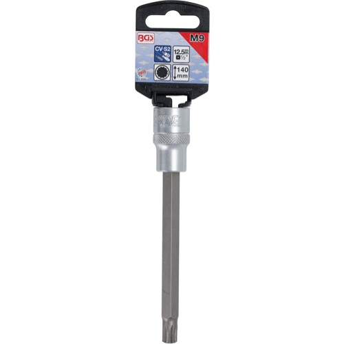 BGS Bit-Einsatz | Länge 140 mm | Antrieb Innenvierkant 12,5 mm (1/2"") | Innenvielzahn (für XZN) M9