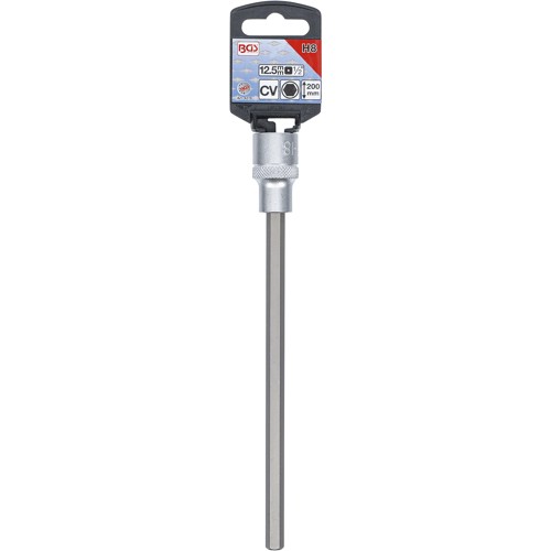 BGS Bit-Einsatz | Länge 200 mm | Antrieb Innenvierkant 12,5 mm (1/2"") | Innensechskant 8 mm