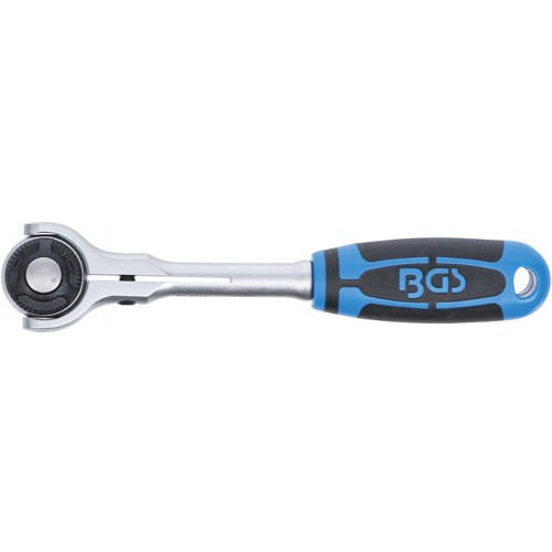 BGS Umschaltknarre mit Kugelkopf | Abtrieb Außenvierkant 6,3 mm (1/4"")