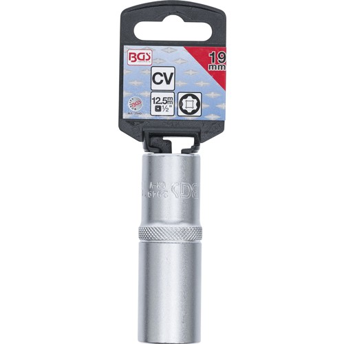 BGS Steckschlüssel-Einsatz Super Lock, tief | Antrieb Innenvierkant 12,5 mm (1/2"") | SW 19 mm