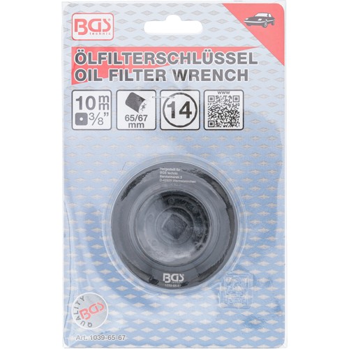 BGS Ölfilterschlüssel | 14-kant | Ø 65 - 67 mm | für Daihatsu, Fiat, Nissan, Toyota
