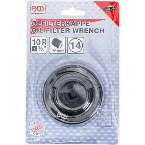 BGS Ölfilterschlüssel | 14-kant | Ø 76 mm | für VW, Porsche, Mercedes-Benz, BMW, Audi, Opel