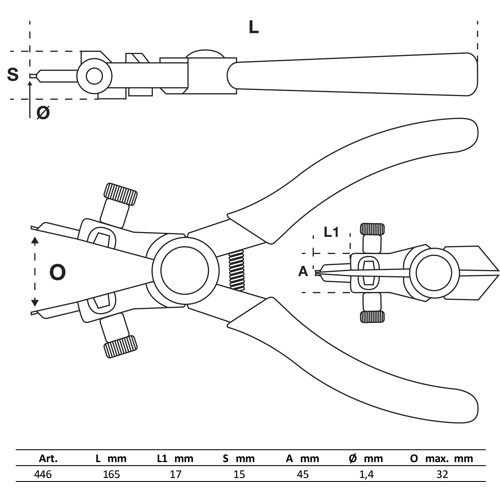 BGS Sprengringzange | für Innensicherungen | 165 mm
