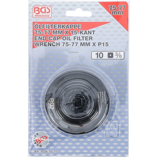 BGS Ölfilterschlüssel | 15-kant | Ø 75 - 77 mm | für Audi, Ford, Isuzu, Mercedes-Benz, Opel, VW