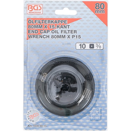 BGS Ölfilterschlüssel | 15-kant | Ø 80 mm | für Honda, Mazda, Nissan, Opel