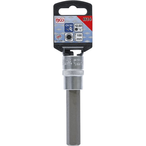 BGS Bit-Einsatz | Antrieb Innenvierkant 12,5 mm (1/2"") | Innensechskant 14 mm