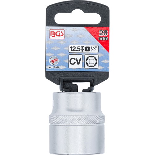 BGS Steckschlüssel-Einsatz Sechskant | Antrieb Innenvierkant 12,5 mm (1/2"") | SW 28 mm
