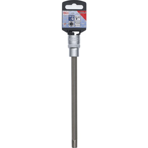 BGS Bit-Einsatz | Länge 200 mm | Antrieb Innenvierkant 12,5 mm (1/2"") | Keil-Profil (für RIBE) M10,3