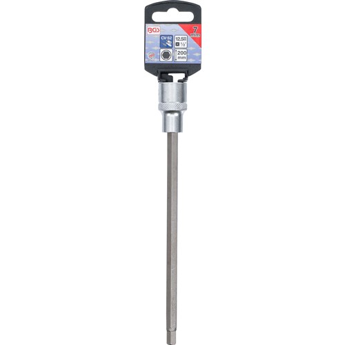 BGS Bit-Einsatz | Länge 200 mm | Antrieb Innenvierkant 12,5 mm (1/2"") | Innensechskant 7 mm