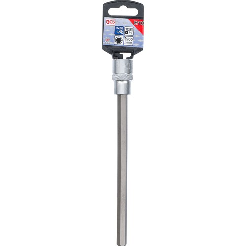 BGS Bit-Einsatz | Länge 200 mm | Antrieb Innenvierkant 12,5 mm (1/2"") | Innensechskant 10 mm