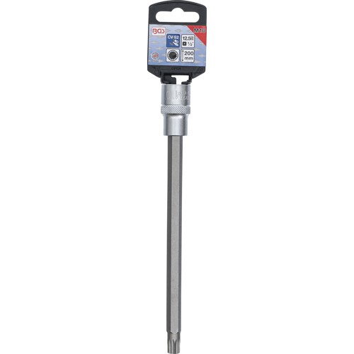 BGS Bit-Einsatz | Länge 200 mm | Antrieb Innenvierkant 12,5 mm (1/2"") | Innenvielzahn (für XZN) M10