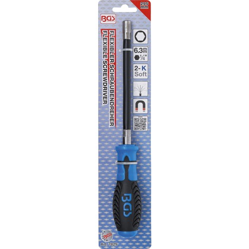 BGS Bit-Schraubendreher für Bits mit flexiblem Schaft | Abtrieb Innensechskant 6,3 mm (1/4"")