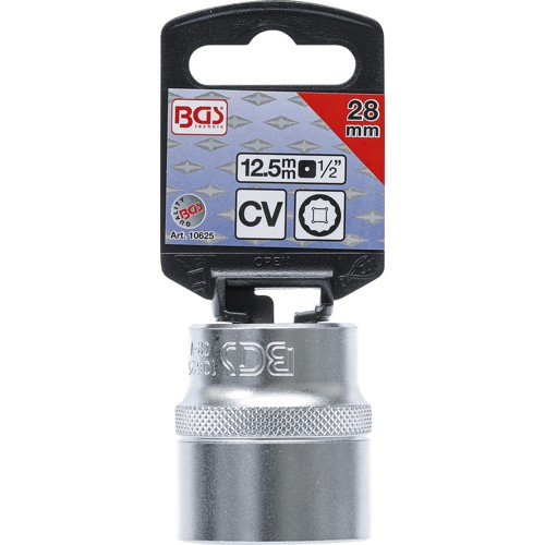 BGS Steckschlüssel-Einsatz Zwölfkant | Antrieb Innenvierkant 12,5 mm (1/2"") | SW 28 mm