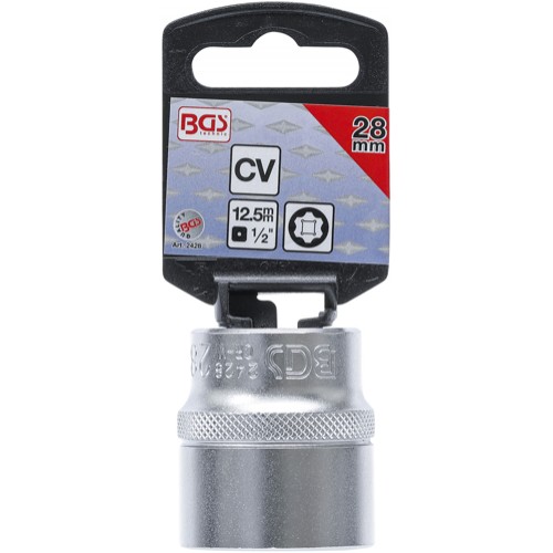 BGS Steckschlüssel-Einsatz Super Lock | Antrieb Innenvierkant 12,5 mm (1/2"") | SW 28 mm