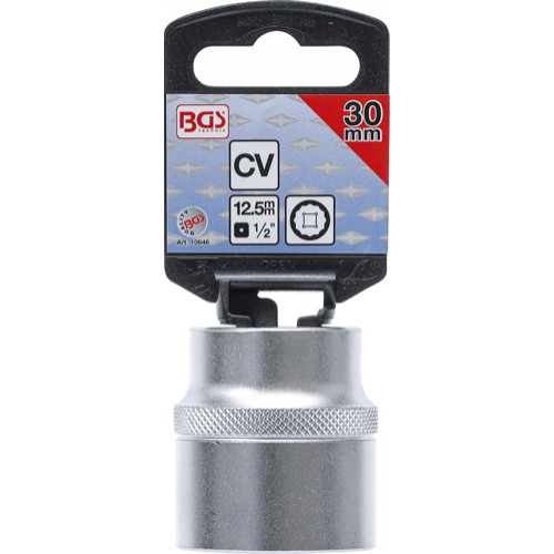 BGS Steckschlüssel-Einsatz Zwölfkant | Antrieb Innenvierkant 12,5 mm (1/2"") | SW 30 mm