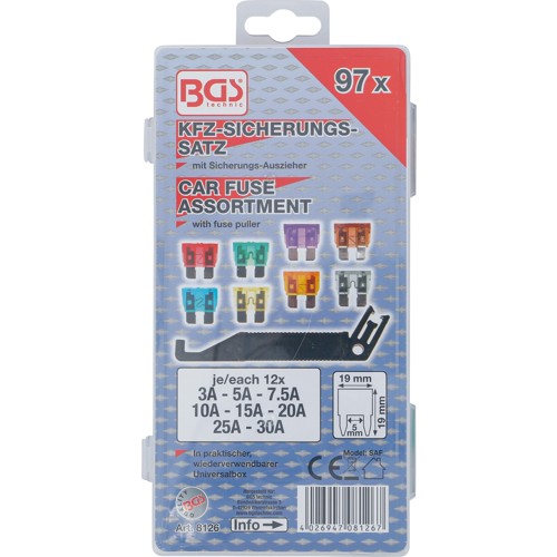 BGS Pkw-Sicherungs-Sortiment | 97-tlg.