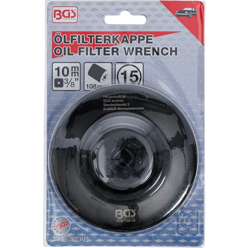 BGS Ölfilterschlüssel | 15-kant | Ø 108 mm | für Volvo Diesel