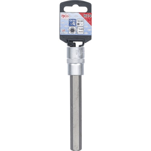 BGS Bit-Einsatz | Länge 140 mm | Antrieb Innenvierkant 12,5 mm (1/2"") | Innensechskant 14 mm