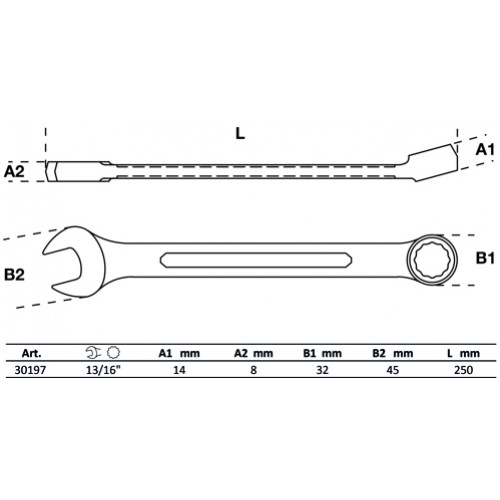 BGS Maul-Ringschlüssel | SW 13/16""
